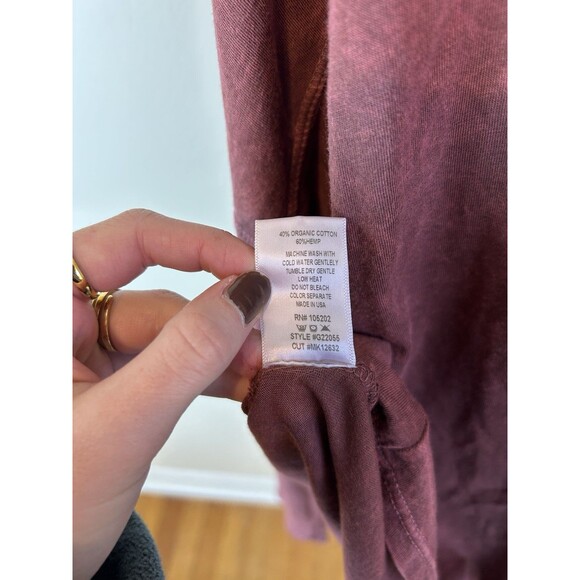 Chalet et Cici Acid Wash Hemp Tunic Top Size Small Lagenlook Artsy Purple - Picture 5 of 6